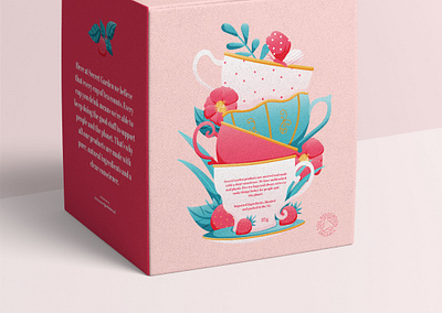 Packaging illustration app branding colorful editorial design editorial illustration flowers illustration mobile package pastel color surface design surface pattern tea