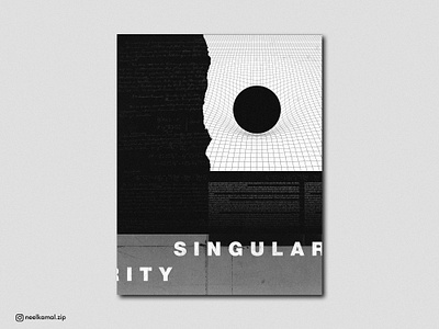 singularity Poster Design Experiment black white design design art designer grain texture illustration minimal minimal portfolio minimal poster minimalism minimalist photoshop physics poster a day poster art poster design posters