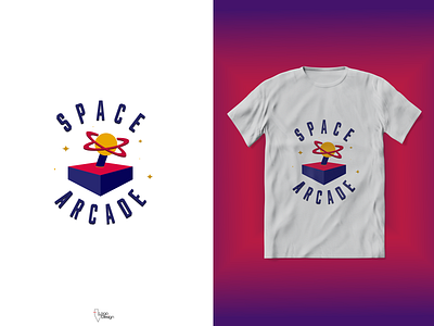 Videogame Arcade, Mockup. arcade arcade game brand brand design branding daily logo challenge dailylogo dailylogochallenge design dlc logo logo design logodesign mockup retro retro game tshirt videogame logo