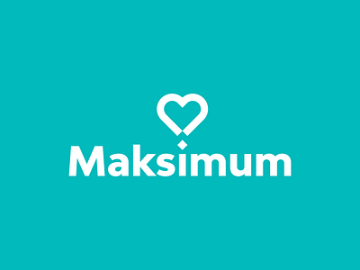 Maksimum brand brand identity branding child care children education graphic design heart logo logo design logotype maximum piece of puzzle puzzle symbol visual identity