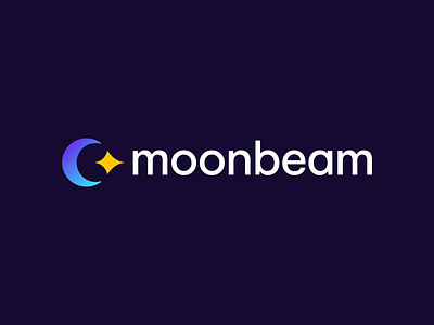 Moonbeam | Logo proposal blockchain crypto cryptocurrency digital icon identity light logo logo design logo design branding moon nft saas star web3 branding web3 logo