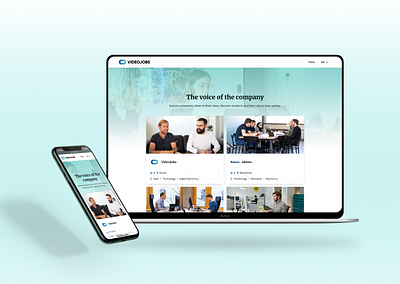 VideoJobs v.2.0 clean design interface jobs responsive ui video web webdesign website