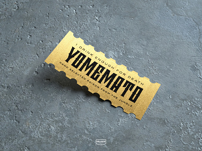 YOMEMATO 3d brand branding cinema4d drink logo poison poisonous texture ticket