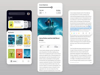 READING APP adobexd app design books design e library library novels reading app stories ui ux