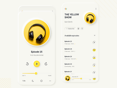 Google podcast app redsign! ui ux google app application