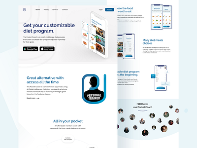 Pocket coach - Website design design homepage design ui uidesing uiinspiration web design webapp webdesign website website design