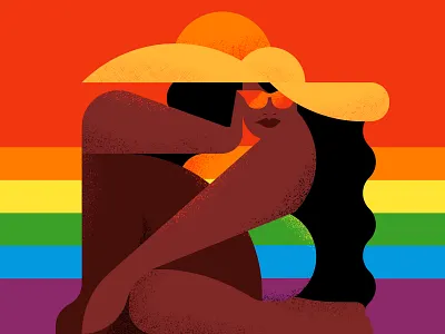 Pride 2020 bisexual black character figure flag gay glasses illustration june lesbian lgbt lgbtq love pride proud queer sun texture transgender woman