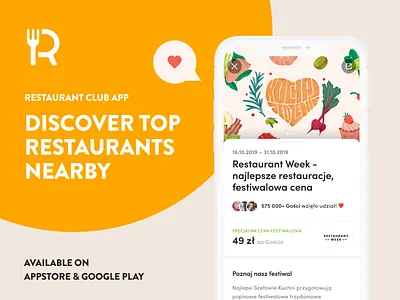 Restaurant Club app design discover e commerce food foodie mobile restaurant restaurants ui ux