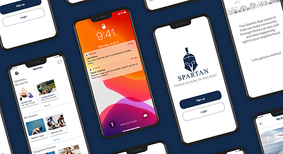 Spartan Neighborhood Workout App app design ui ux