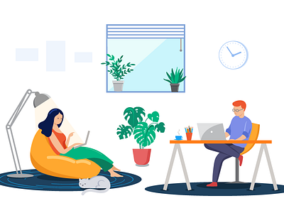 Work from Home design illustration remote work work in progress workfromhome