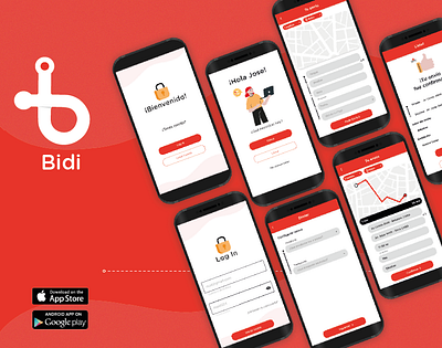 Bidi - UX/UI Project app design graphic illustration ui