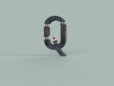 Q brand branding cg art cgart freelance illustration logo minimal typography