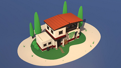 Ancient house ancient architecture history low poly low poly art maya