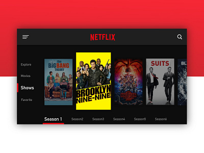 Daily UI 025 TV App adobexd dailyui dailyuichallenge design illustration illustrator movies netflix show shows tvapp ui user experience user interface ux vector