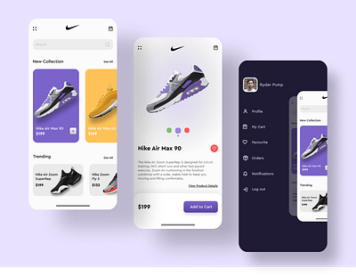 Nike App UI Design Concept adobe xd app app design design figma icon minimal nike nike air nike shoes product product design product page shoe shoes app typography ui ui ux ui design ux