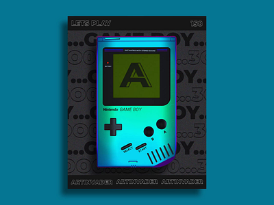 Artinvader Project 158 3d 90s adobe aftereffects animation blender c4d c4dart cinema4d gameboy holographic iridescent loop modernart motion motion design octane retro typography video