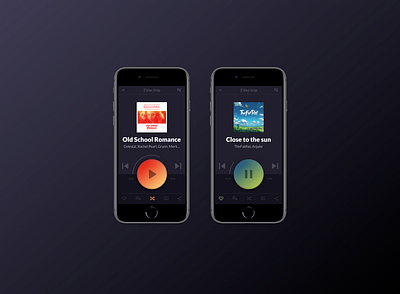 #009 app daily 100 challenge dailyui dark app dark ui design music app player ui ux