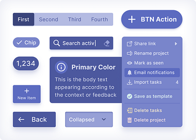 React UI kit in Figma - From Flat to Filled styles app badge button chip design design system dialog dropdown figma filled input material pop react tab ui ui kit