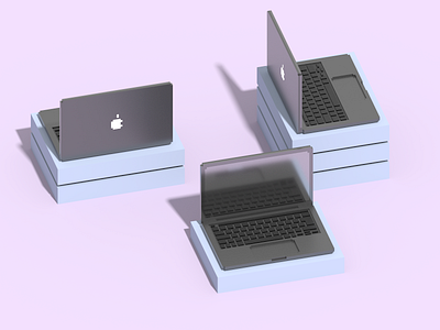 Isometric MacBook Pro in VoxelArt apple illustration isometric macbook magicavoxel pro voxel voxelart