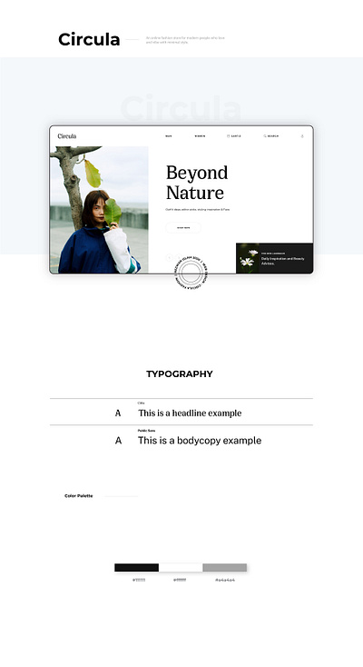 Circula - Fashion Store | Web UI Design branding clean clothing concept creative ecommerce fashion store fashion ui fashion website minimal