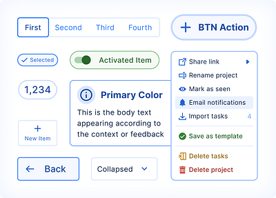 React UI kit - Outlined styled components app badge button chip design design system dialog dropdown figma input material pop react tab ui ui kit