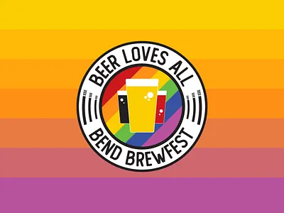 Beer Loves All Patch badge beer branding brewery design illustration lgbtqia logo pride vector