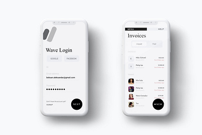 Wave Login adobe photoshop figmadesign ui