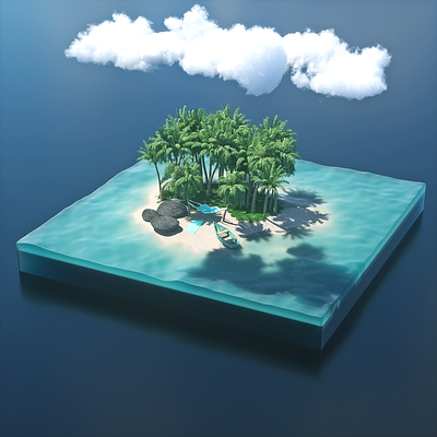 Isolate Summer 3d art 3dmodeling cgi cinema 4d design illustration motiondesign motiondesigner octane octanerender quarantine staysafe