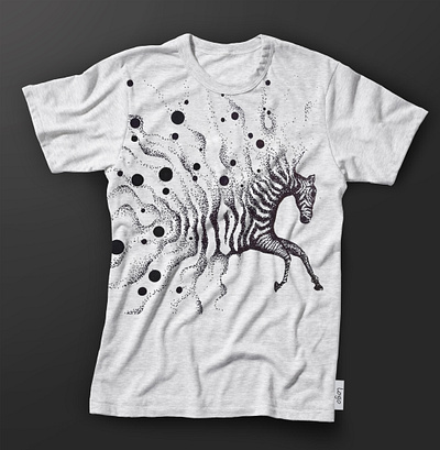 Zebra T-shirt branding design illustraion