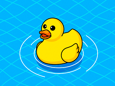 Summer time duck flatdesign hello hellosummer illustration isometric isometric illustration june pool poolparty rubber duck summer summertime toy vector