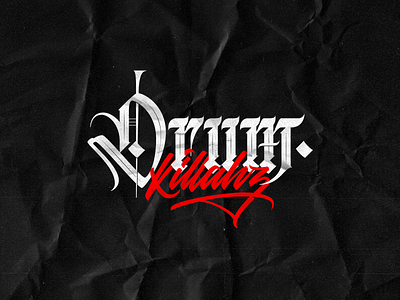 Drum Killahz / Mixed lettering art design art director blackletter custom lettering drummer drums freelance goodtype graphic design hand lettering lettering logo merchandise script lettering vector vector art