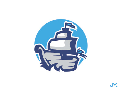 Boat Logo boat logo design esport gaming logo mascot pirates school school logo sports