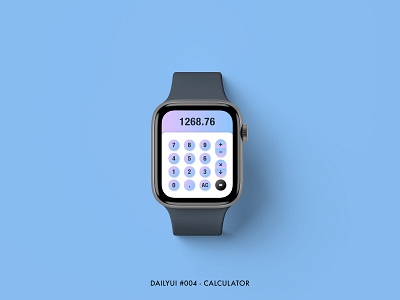 DailyUI #004 - Calculator apple basic calculator dailyui design gradient minimal numbers ui ux watch