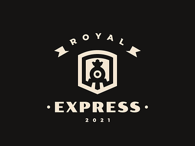 Royal Express logo steam train