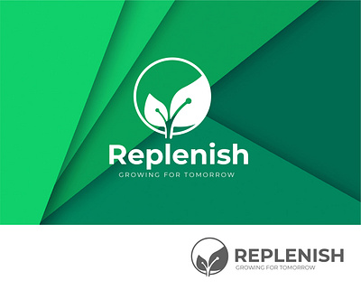 Replenish Growing for tomorrow logodesign