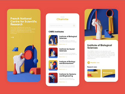 CNRS - IOS Application app app design applications flat flat illustration illustration institute mobile app mobile app design mobile ui ui ui design ux design