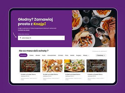 Knajp app branding clean design flat food minimal typography ui ux web