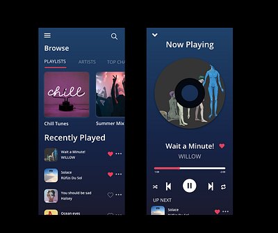 Music App adobexd music music app ui ui design uiux