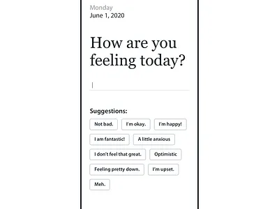 Emotional Check-In emotion mobile sketch typing ux