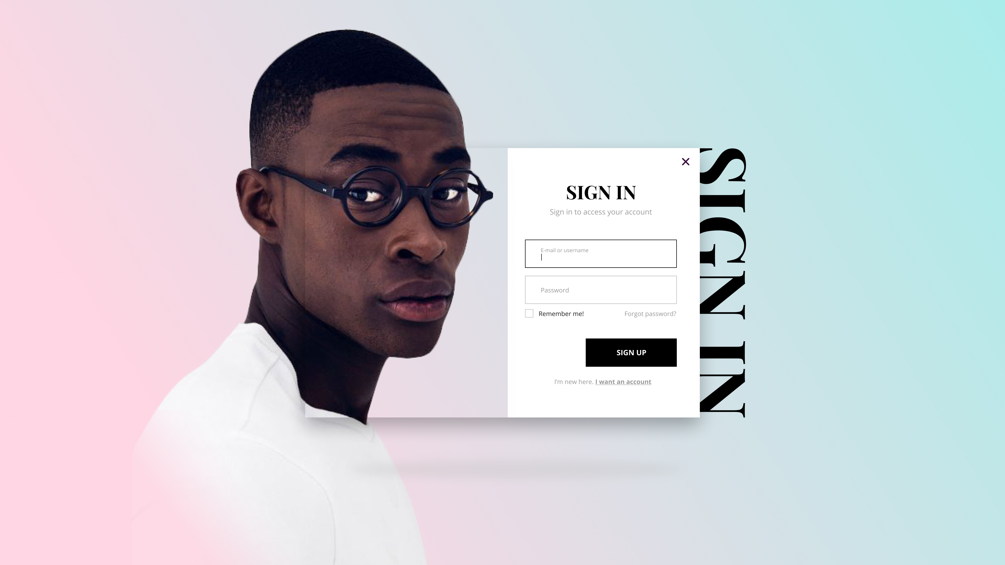 Example of Sign in page
