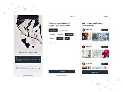 What happens after sign up? buy buyer e commerce platform interests mobile application online stores seller sellers sketchapp social media uidesigner users uxdesigner