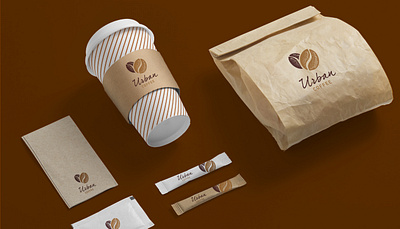 Urban Coffee Branding & Packaging barista brand design branded browns coffee coffee bean coffee cup coffeeshop design inspiration design studio eat drink love latte napkin paper cup take away