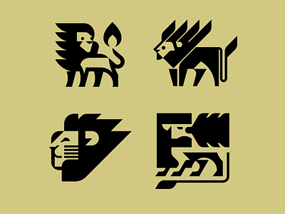 Fire Lion Exploration animal branding cat fire geometric illustration king lion logo logotype mascot modern logo nature wild