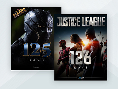 Looper Social Movie Countdown Templates entertainment graphic design marketing social media design visual design