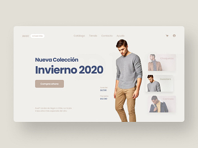 Dust Menswear Store 2 agile app clean clean ui cover design hero hero image homepage landing man mens fashion menswear minimal simple ui ux