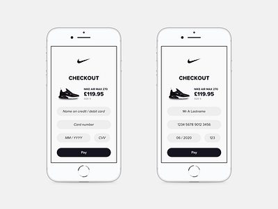 DailyUI 002 – Checkout accessible app clean design dailyui dailyui 002 dark theme flat design light theme mobile mobile design simple simple design ui uidesign uiux uiuxdesign user friendly user interface ux uxdesign