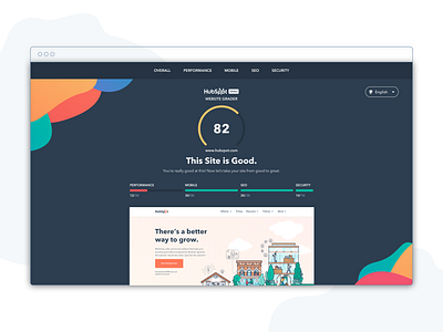 Website Grader design leads reskin ui ux visual design