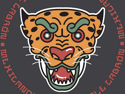 JAGUAR MCHC animal animal illustration animal vector bestial flat jaguar leopard mexican
