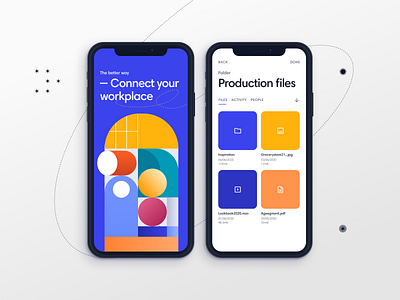 Cloud storage app app branding clean cloud colors files illustration inteface minimal mobile storage ui ux workplace