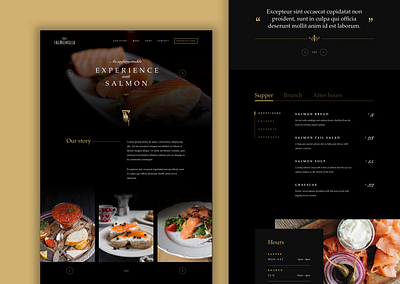 ASOUE: Cafe Salmonella Restaurant Web Design art deco book branding dark ui dining food great gatsby logo luxury restaurant vintage web design website wine